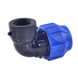 Отвод компрессионная ПЭ Дн 63х2 1/2"х90гр ВР Ру16 VALFEX 1210012363212