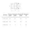 Соединитель латунь никель американка Ду 15 (1/2") прямой ВР/НР VALFEX VF.340.N.012