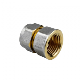 Муфта МП латунь никель обжим Дн 20х3/4" ВР ГОСТ 32415-2013 7002 Aquasfera 7002-04