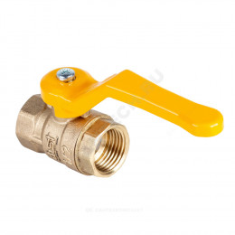 Кран шаровой латунь никель газ Стандарт Ду 20 Ру40 ВР полнопроходной рычаг Dist Н412Р