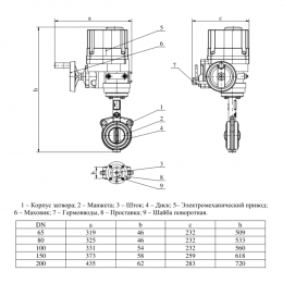 Затвор дисковый поворотный чугун АН Ду 100 Ру16 межфл с электроприводом 230В диск чугун манжета EPDM Зт 100/1,6(Э220М)-Ф.УЗ.1-АН-100 Спецавтоматика 00000019528