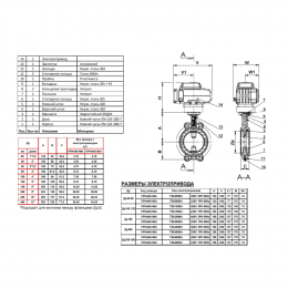 Затвор дисковый поворотный чугун VPI4448-N24EP Ду 100 Ру16 межфл с электроприводом Nutork 230В диск чугун манжета EPDM Tecofi VPI4448-N24EP0100