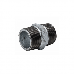 Ниппель прямой чугун Ду 32 (1 1/4") НР, оцинкованный