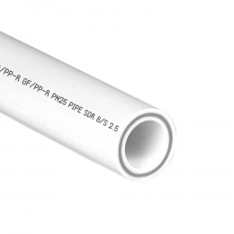 Труба PP-RGF белая арм стекловолокном Дн 25х4,2 Ру25 SDR6 Т<95С L=4м RTP (РосТурПласт) 10351 .