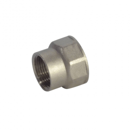 Муфта латунь никель переходная Ду 15х10 (1/2"х3/8") ВР RTP (РосТурПласт) 25170