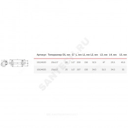 Планка PP-R монтажная белая Дн 25х3/4" ВР под смеситель с водорозетками VALFEX 10124325